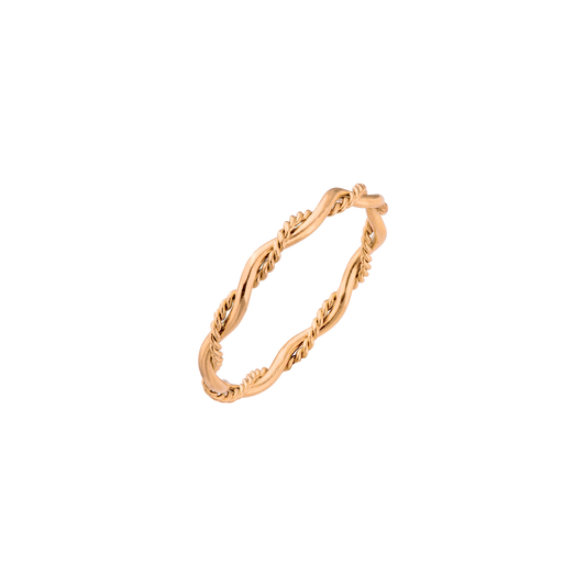 Curly Twist Ring Rose Gold