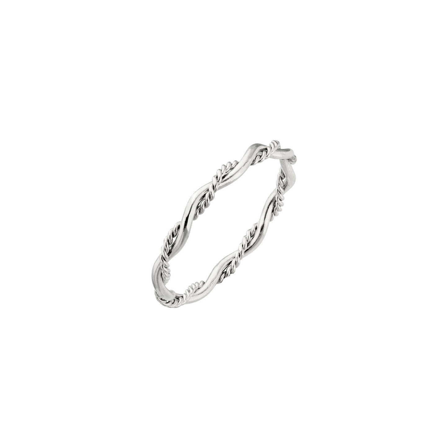 Curly Twist Ring Silver