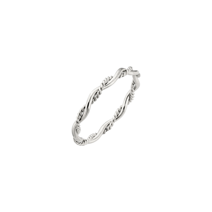 Curly Twist Ring Silver