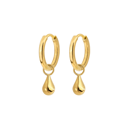 Drop it Hoop Set Small Gold