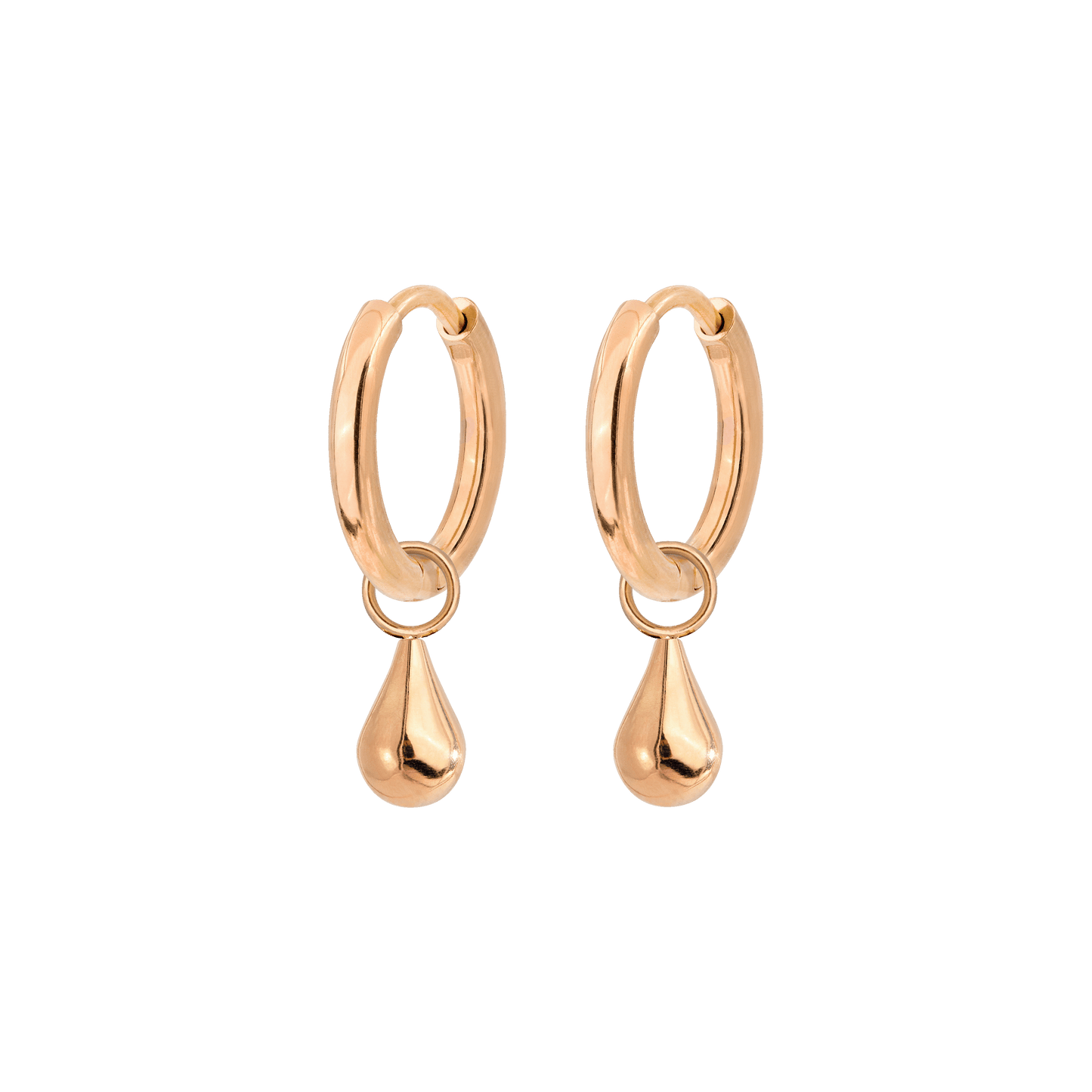 Drop it Hoop Set Small Rose Gold