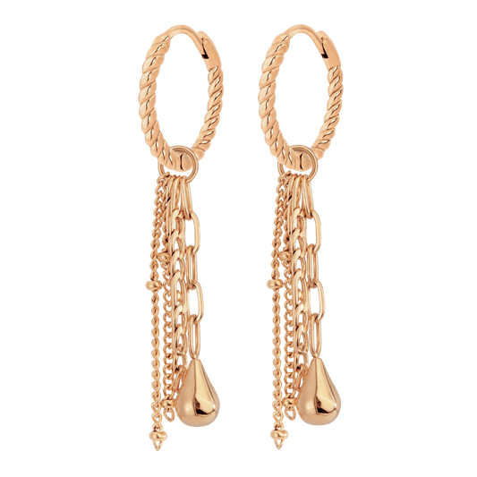 Falling Pieces Paloma Hoop Set Small Rose Gold