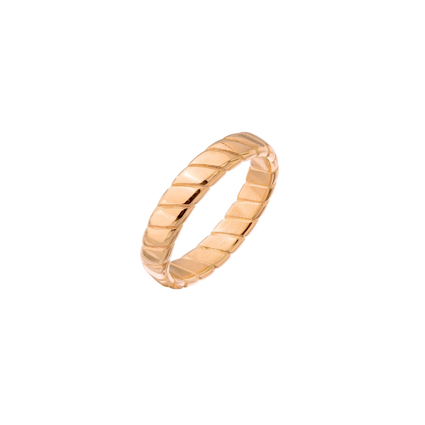 Flat Stripe Ring Rose Gold