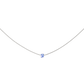 Flower Tile Necklace Silver