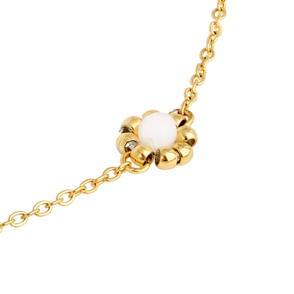 Flower 'n' Beads Necklace Gold