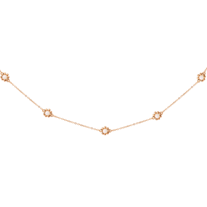 Flower 'n' Beads Necklace Rose Gold