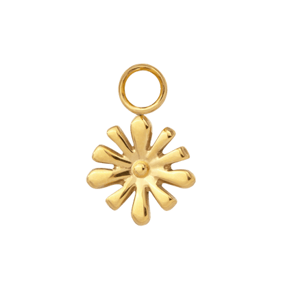 Flowery Hoop Set Medium Gold