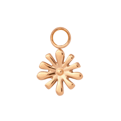 Flowery Hoop Set Medium Rose Gold