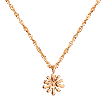 Flowery Necklace Rose Gold