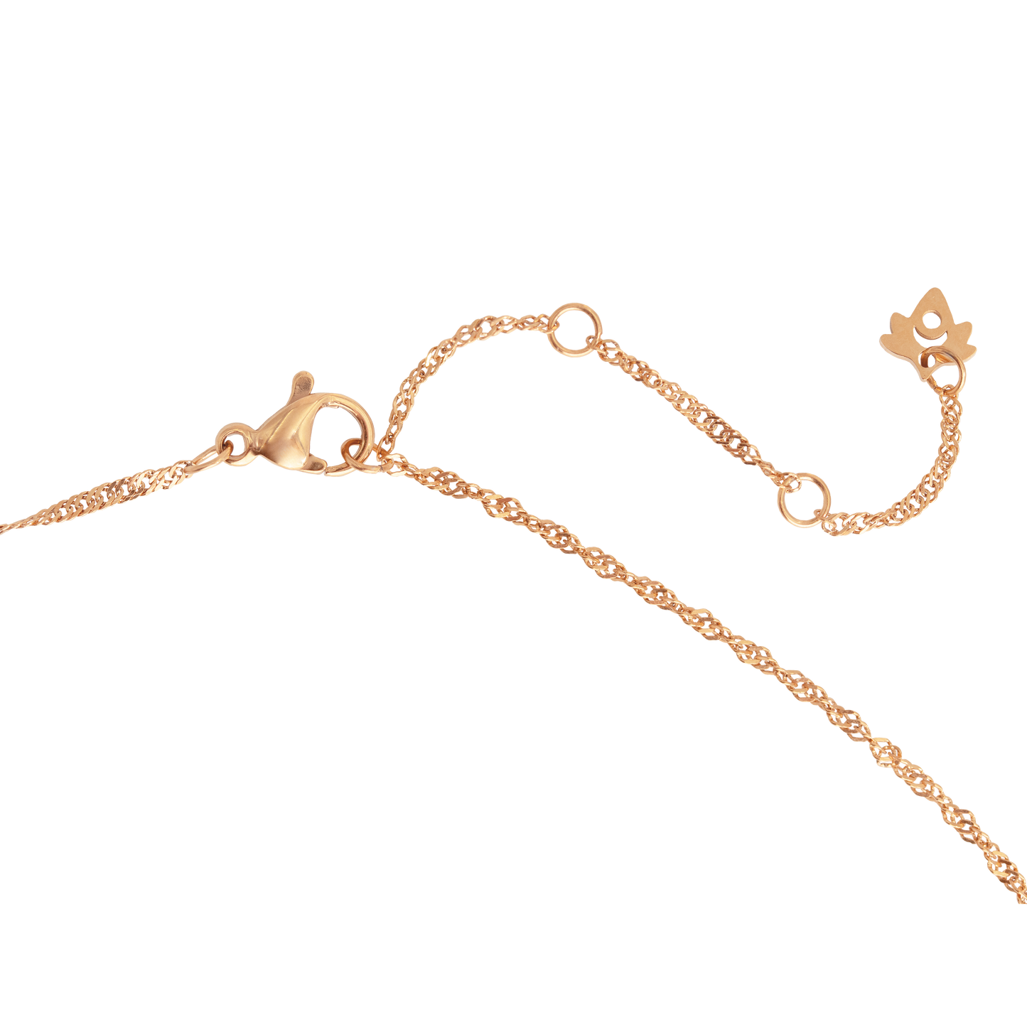 Flowery Necklace Rose Gold