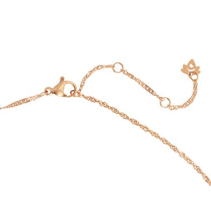 Flowery Necklace Rose Gold