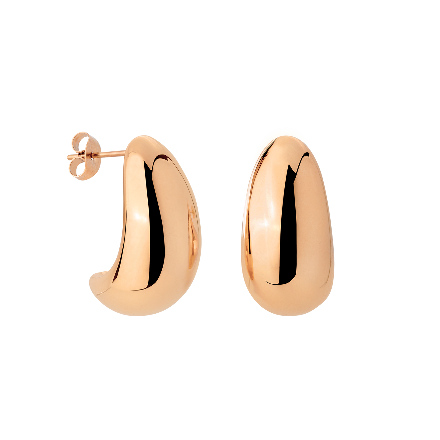 Huggie Studs Rose Gold