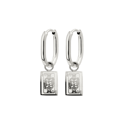 Like a Queen Oval Hoop Set Baby Silver