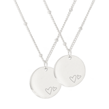 Mother & Daughter Necklace Silver