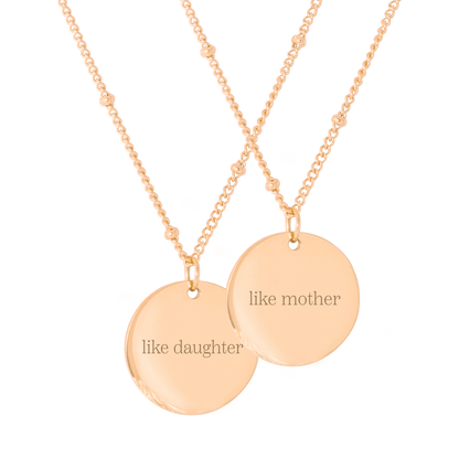 Mother & Daughter Necklace Rose Gold