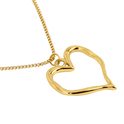 Melting Heart Necklace Gold