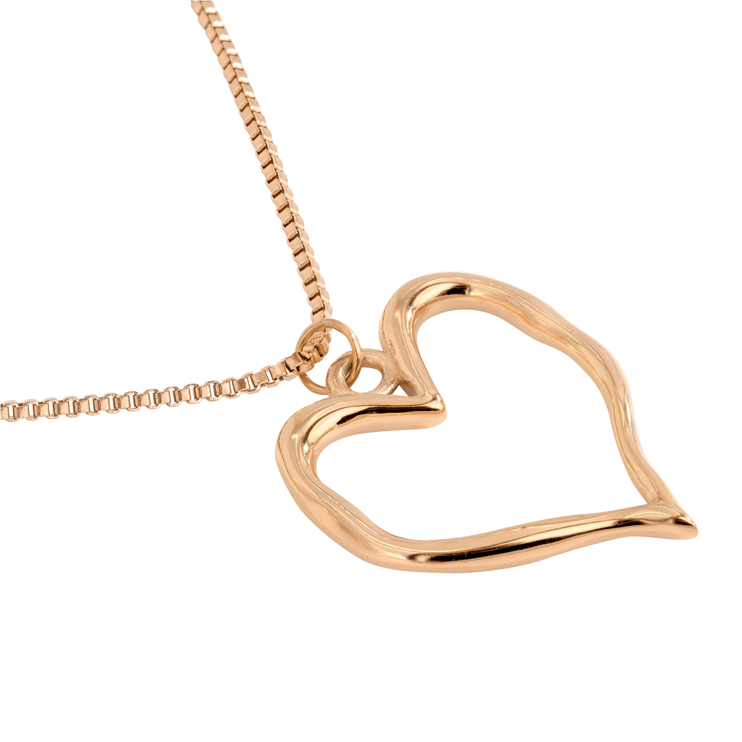 Melting Heart Necklace Rose Gold