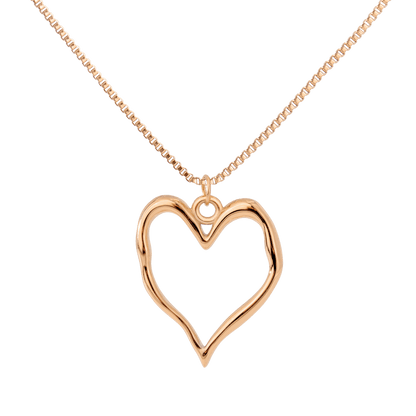 Melting Heart Necklace Rose Gold