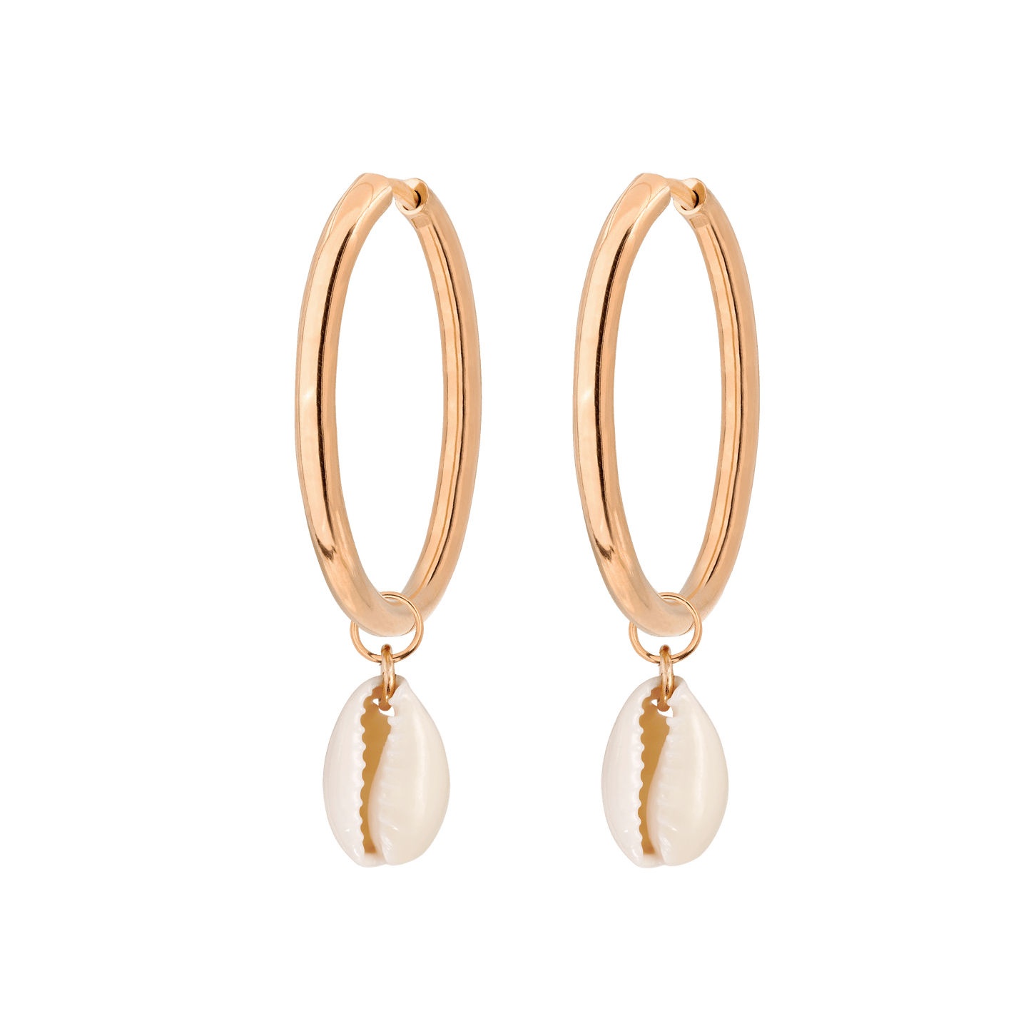 Ocean Whisper Sierra Hoop Set Large Rose Gold