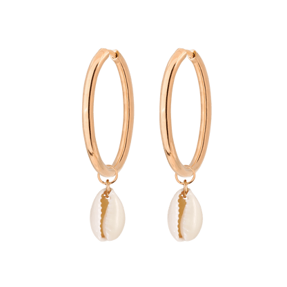 Ocean Whisper Sierra Hoop Set Large Rose Gold