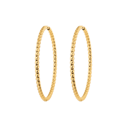 Twisted Hoops Extra Large Gold