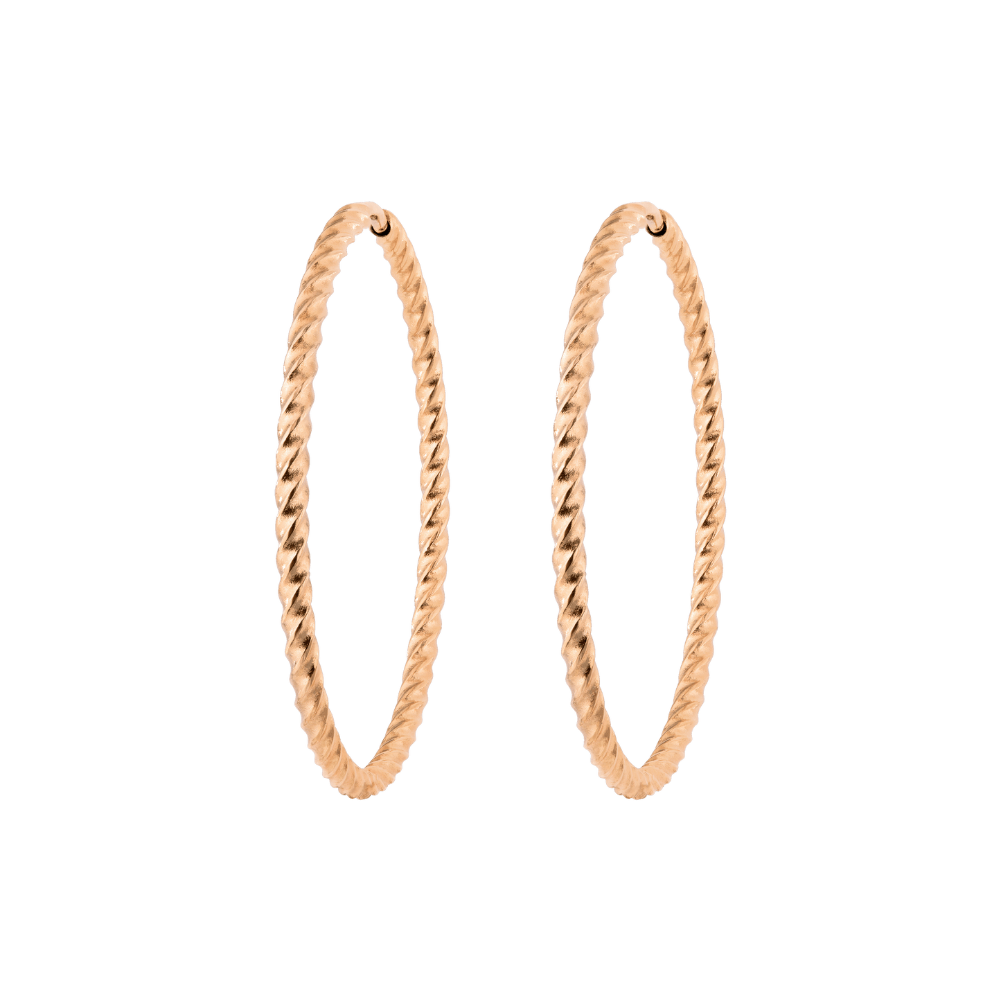 Twisted Hoops Extra Large Rose Gold