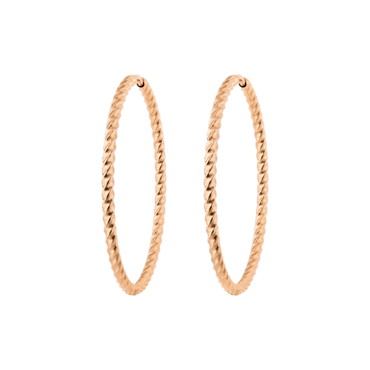 Twisted Hoops Extra Large Rose Gold