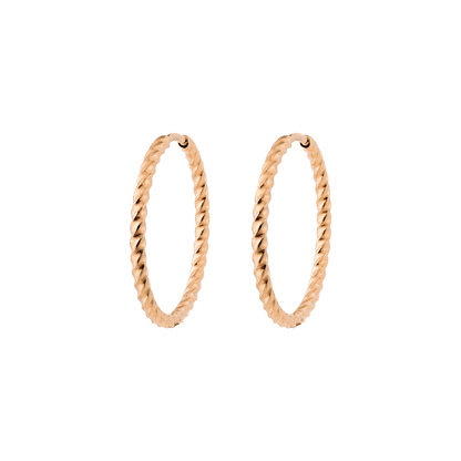 Twisted Hoops Large Rose Gold