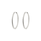 Twisted Hoops Large Silver