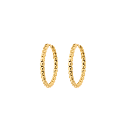 Twisted Hoops Medium Gold