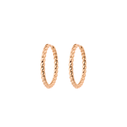 Twisted Hoops Medium Rose Gold