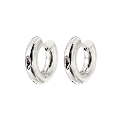 Phat Glowy Hoops Silver