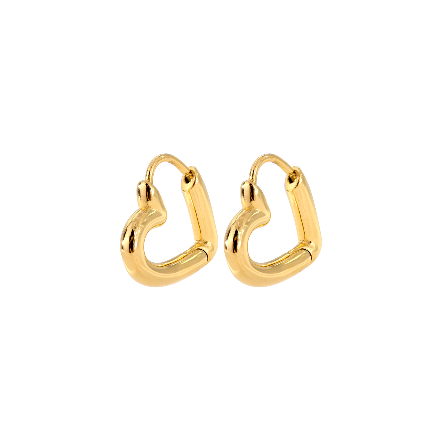 Phat Heart Hoops Small Gold