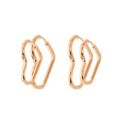 Heartily Hoop Set Rose Gold