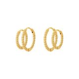 Twisted Hoop Bundle Small Gold