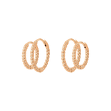 Twisted Hoop Set Small Rose Gold