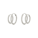 Twisted Hoop Set Small Silver