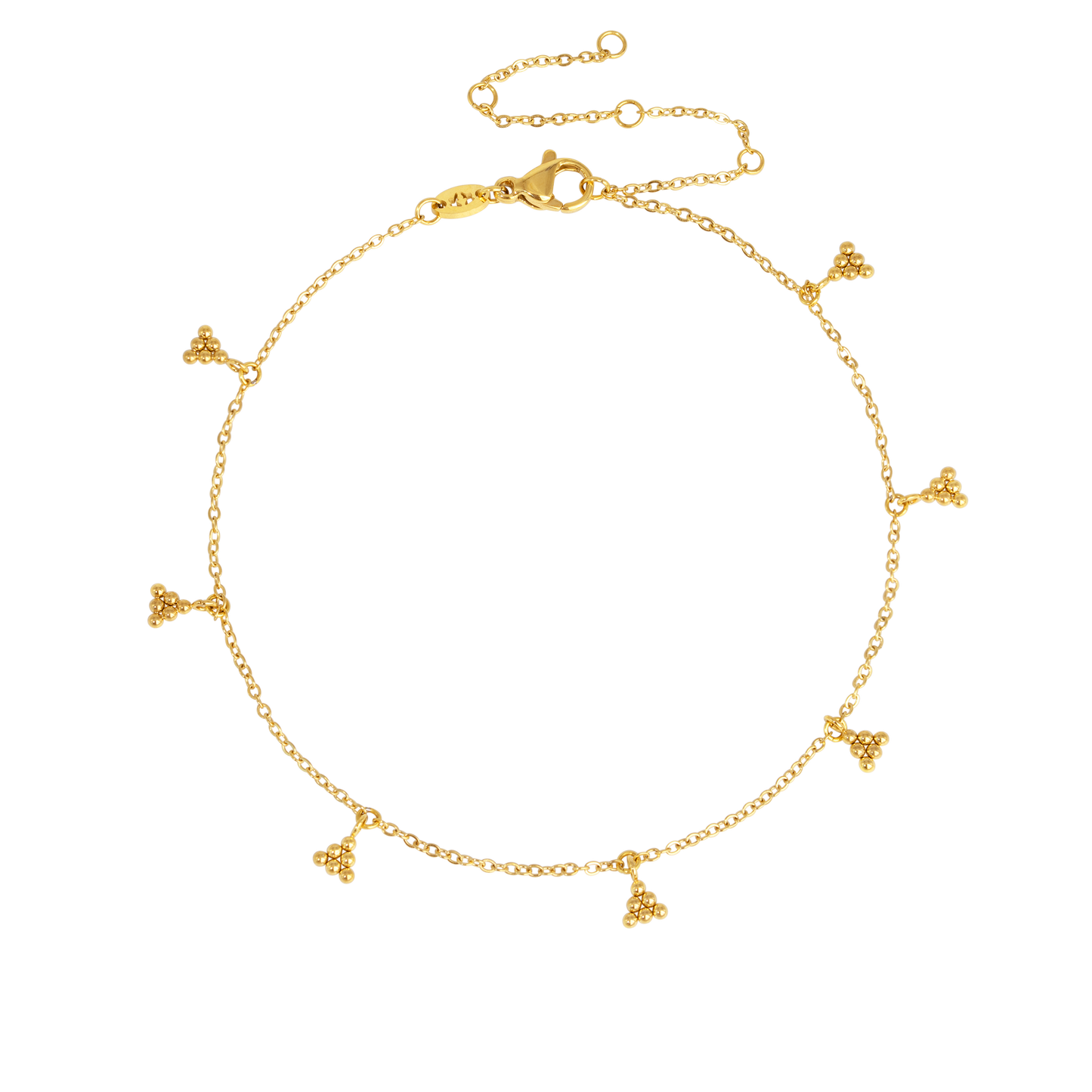 Tiny Beads Anklet Gold