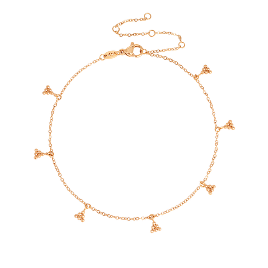 Tiny Beads Anklet Rose Gold
