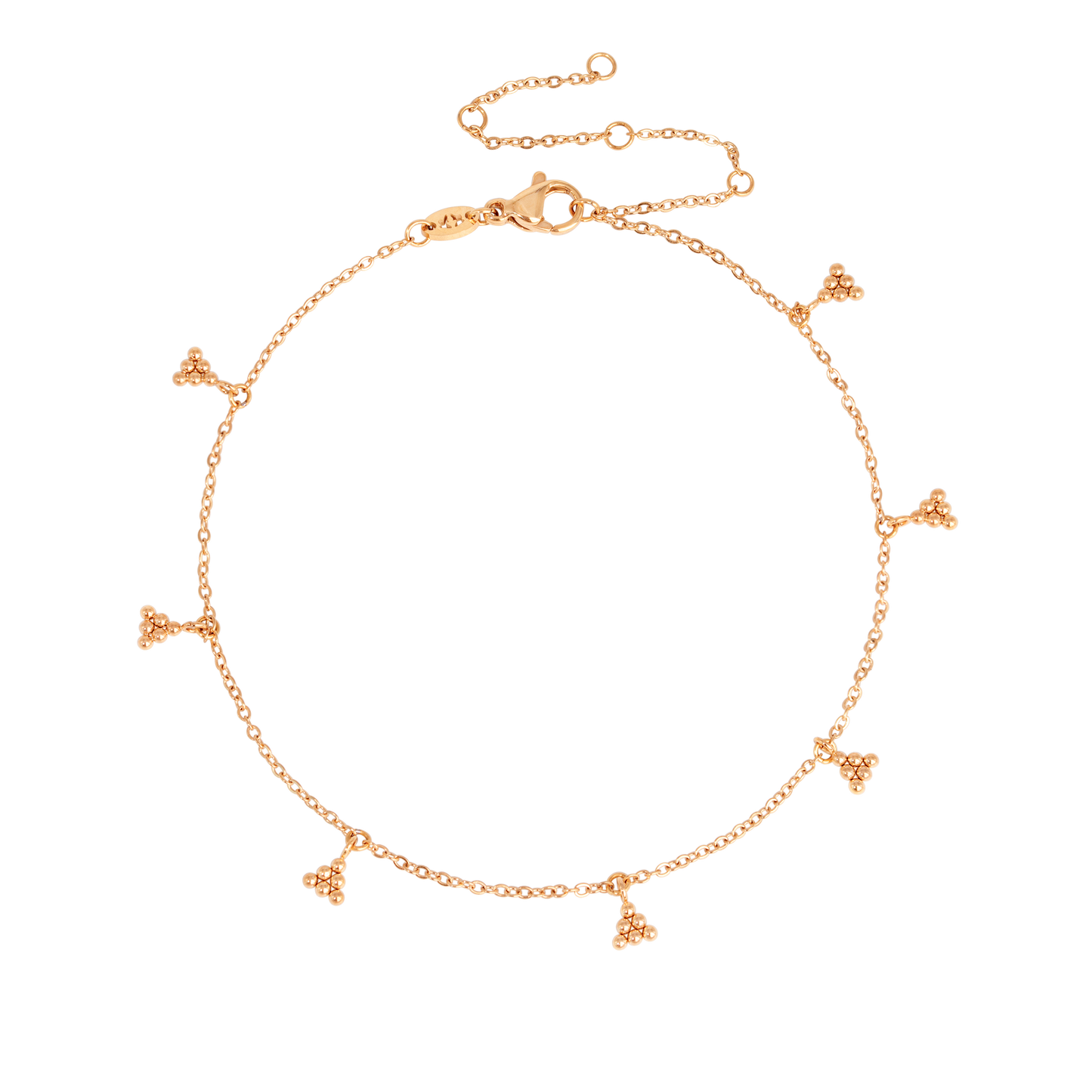 Tiny Beads Anklet Rose Gold