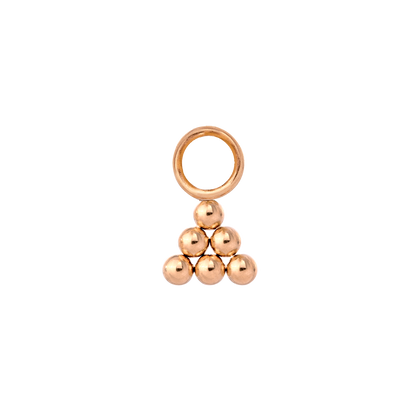 Tiny Beads Twisted Hoop Set Small Rose Gold