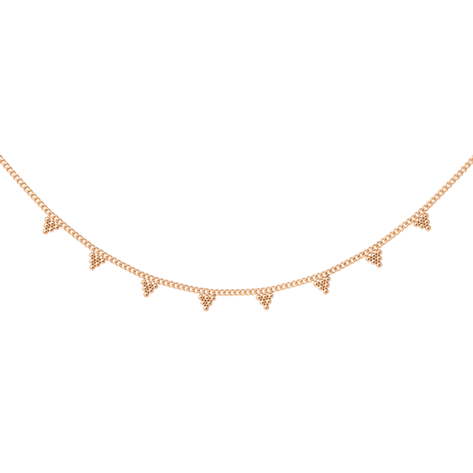 Tiny Beads Necklace Rose Gold