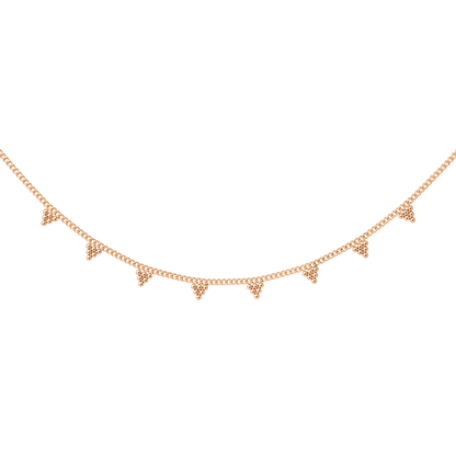 Tiny Beads Necklace Rose Gold