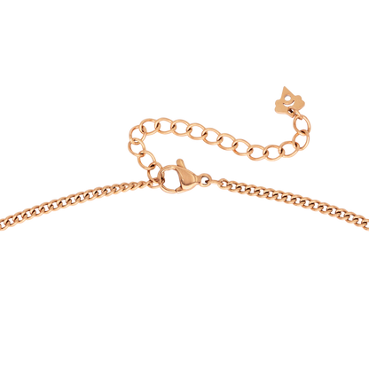 Tiny Beads Necklace Rose Gold