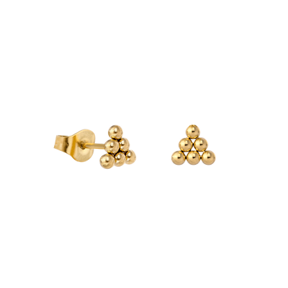 Tiny Beads Studs Gold