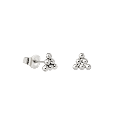 Tiny Beads Studs Silver