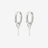 Cupid Arrow Hoopies Silver