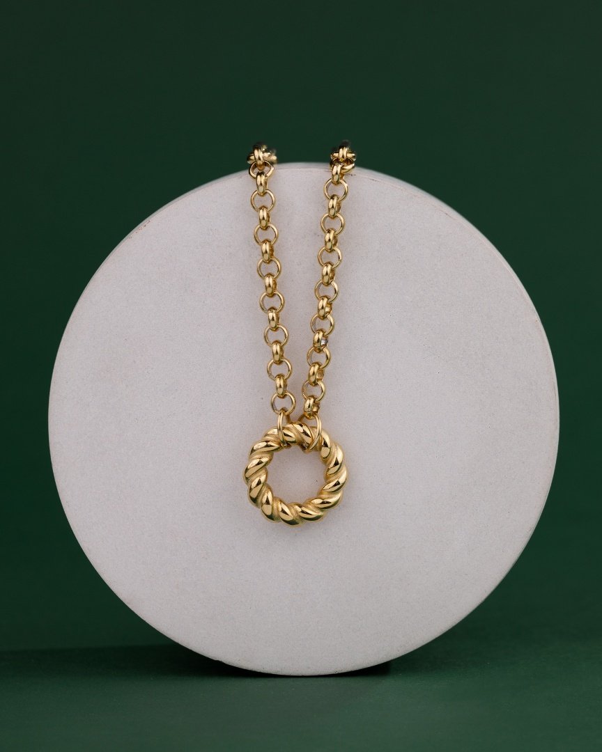 Twisted Donut Necklace Silver