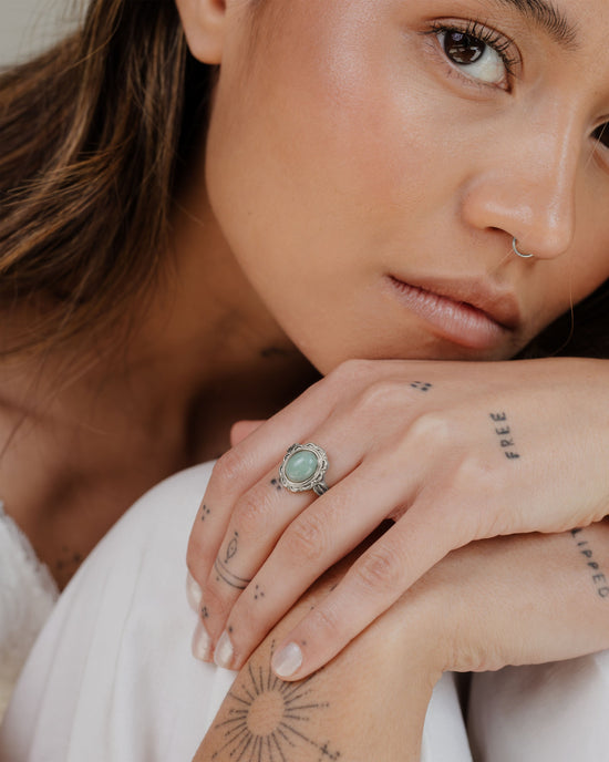 Sea Glass Ring Silver