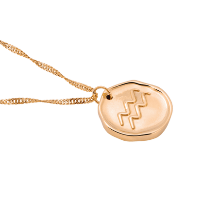 Zodiac Necklace – Aquarius Rose Gold